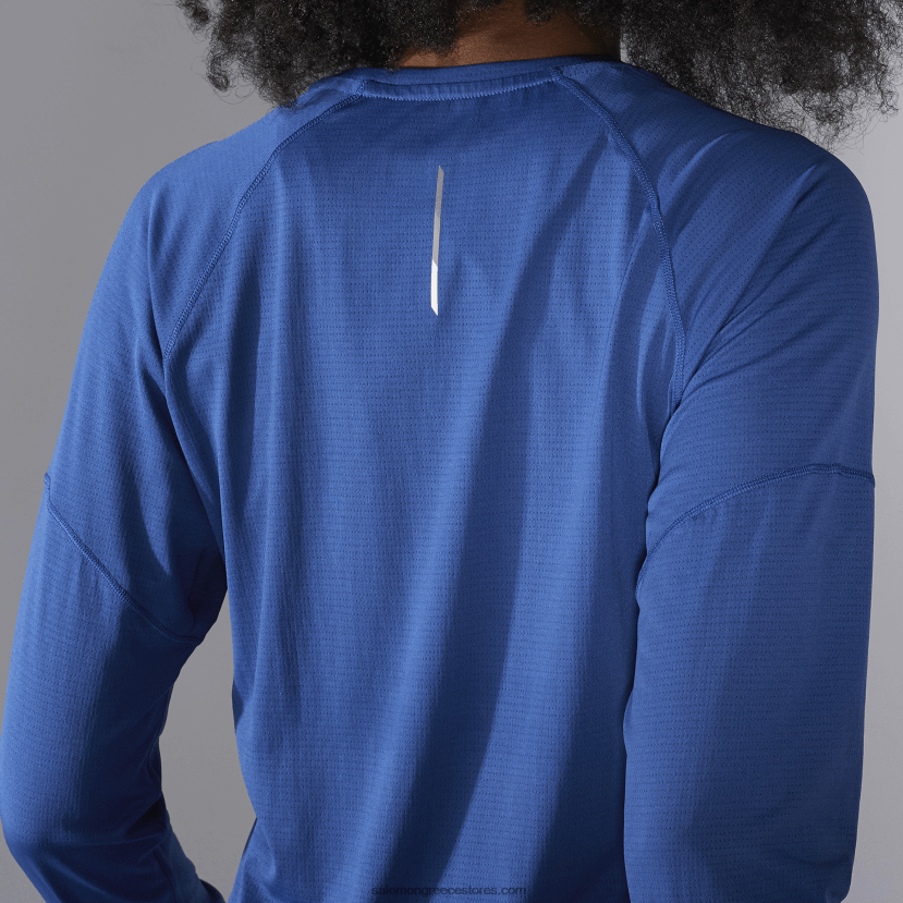 γυναικείο μακρυμάνικο μπλουζάκι - σταυρωτό τρέξιμο Salomon ναυτική παιωνία DXFPHB920