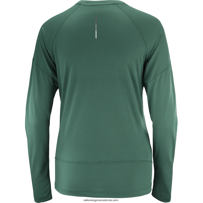 γυναικείο μακρυμάνικο μπλουζάκι - σταυρωτό τρέξιμο Salomon πεύκο ponderosa DXFPHB921