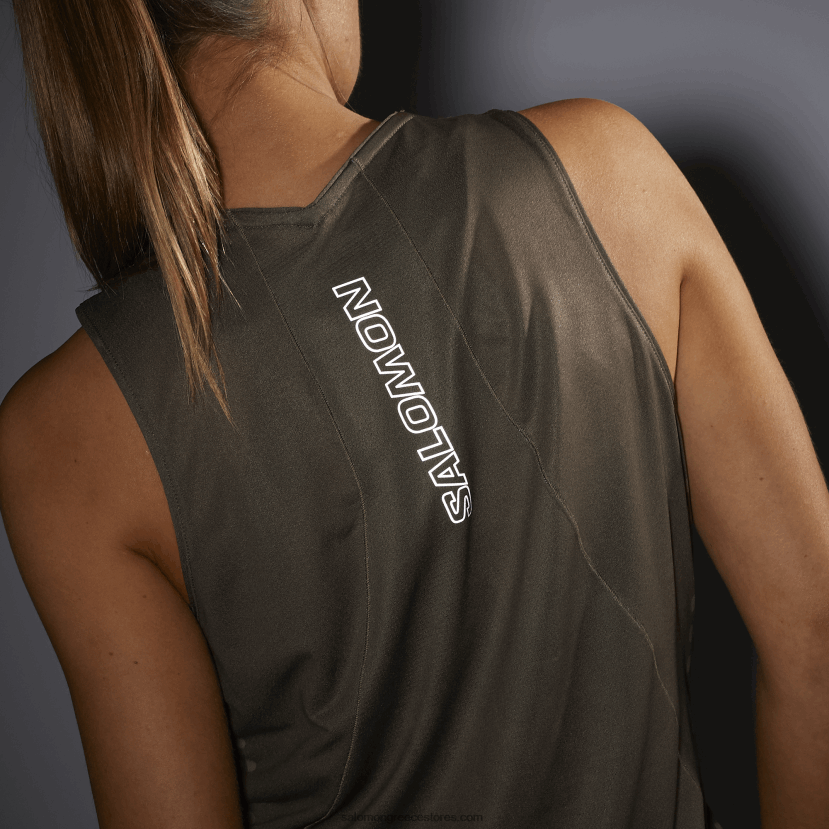 γυναικεία δεξαμενή - αίσθηση aero Salomon σταφυλόφυλλο/σκούρο πράσινο DXFPHB904