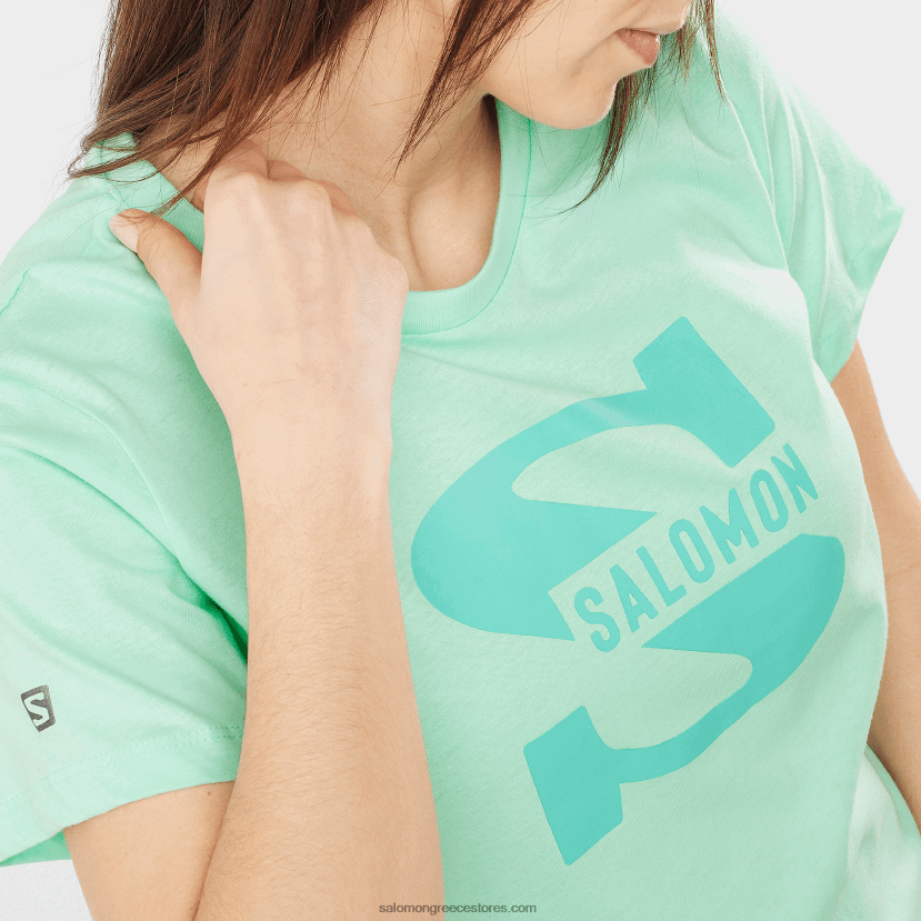 γυναικείο κοντομάνικο μπλουζάκι - outlife μεγάλο λογότυπο Salomon γυαλί παραλίας DXFPHB902