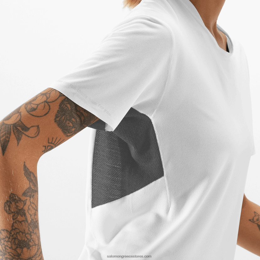 γυναικείο κοντομάνικο μπλουζάκι - shortney Salomon λευκό/βαθύ μαύρο DXFPHB911