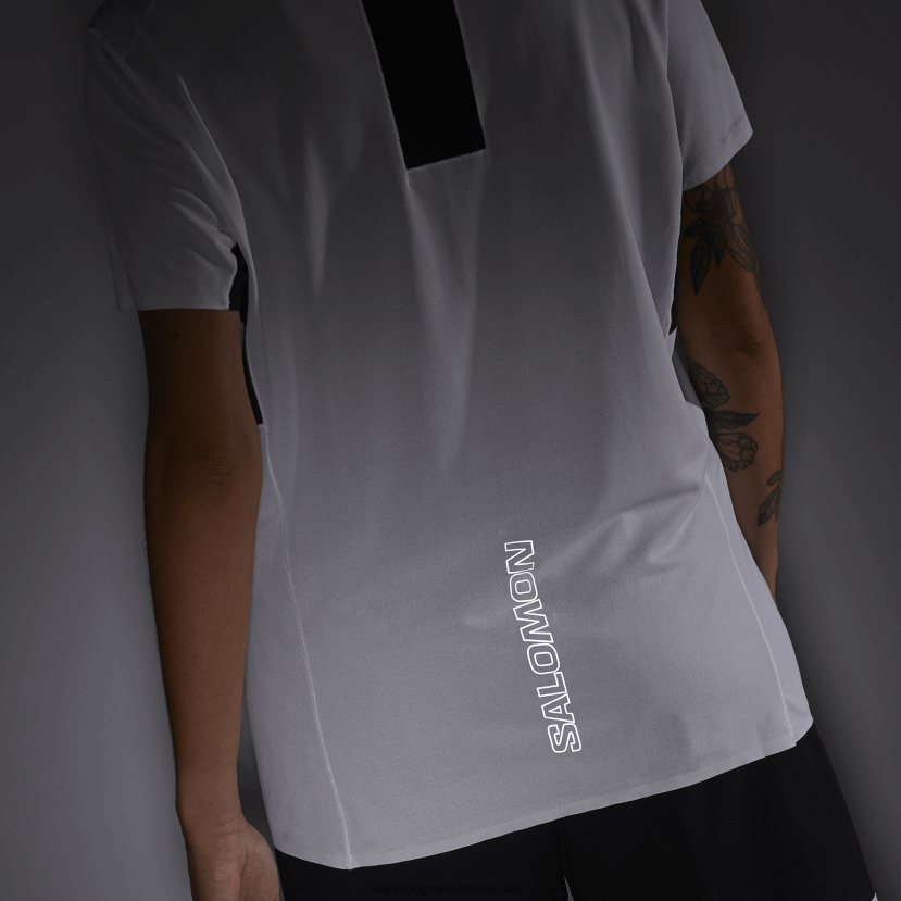 γυναικείο κοντομάνικο μπλουζάκι - shortney Salomon λευκό/βαθύ μαύρο DXFPHB911