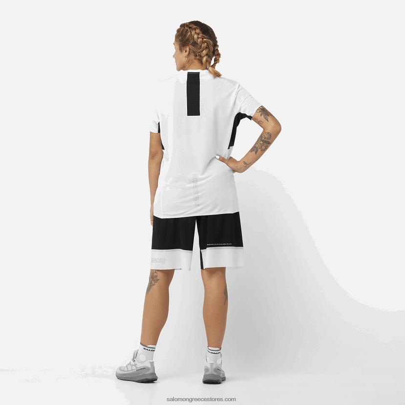γυναικείο κοντομάνικο μπλουζάκι - shortney Salomon λευκό/βαθύ μαύρο DXFPHB911