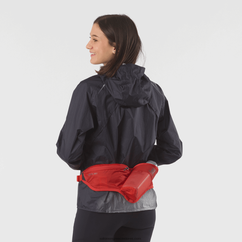 ανδρική ζώνη με 3d μπουκάλι περιλαμβάνεται - ενεργό Salomon φλογερό κόκκινο/έβενο DXFPHB346