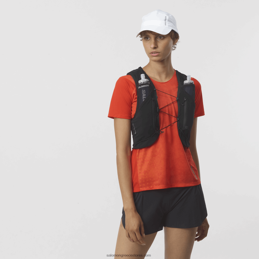 ανδρικό γιλέκο τρεξίματος με φιάλες που περιλαμβάνονται - adv skin 12 Salomon μαύρος DXFPHB301