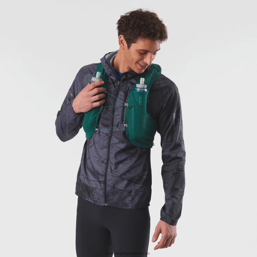 ανδρικό γιλέκο τρεξίματος με φιάλες που περιλαμβάνονται - adv skin 12 Salomon ειρηνικός DXFPHB305