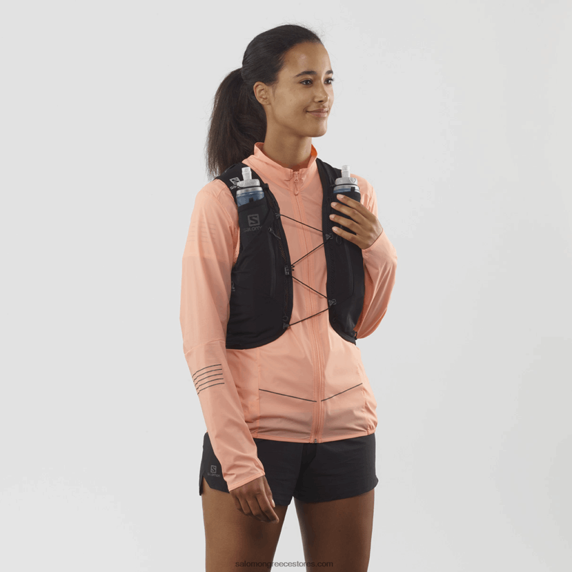 ανδρικό γιλέκο τρεξίματος με φιάλες που περιλαμβάνονται - adv skin 12 Salomon μαύρος DXFPHB354