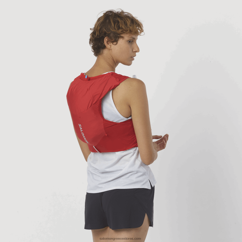 ανδρικό γιλέκο τρεξίματος με φιάλες που περιλαμβάνονται - adv skin 5 Salomon γκότζι μπέρι/έβενο DXFPHB320