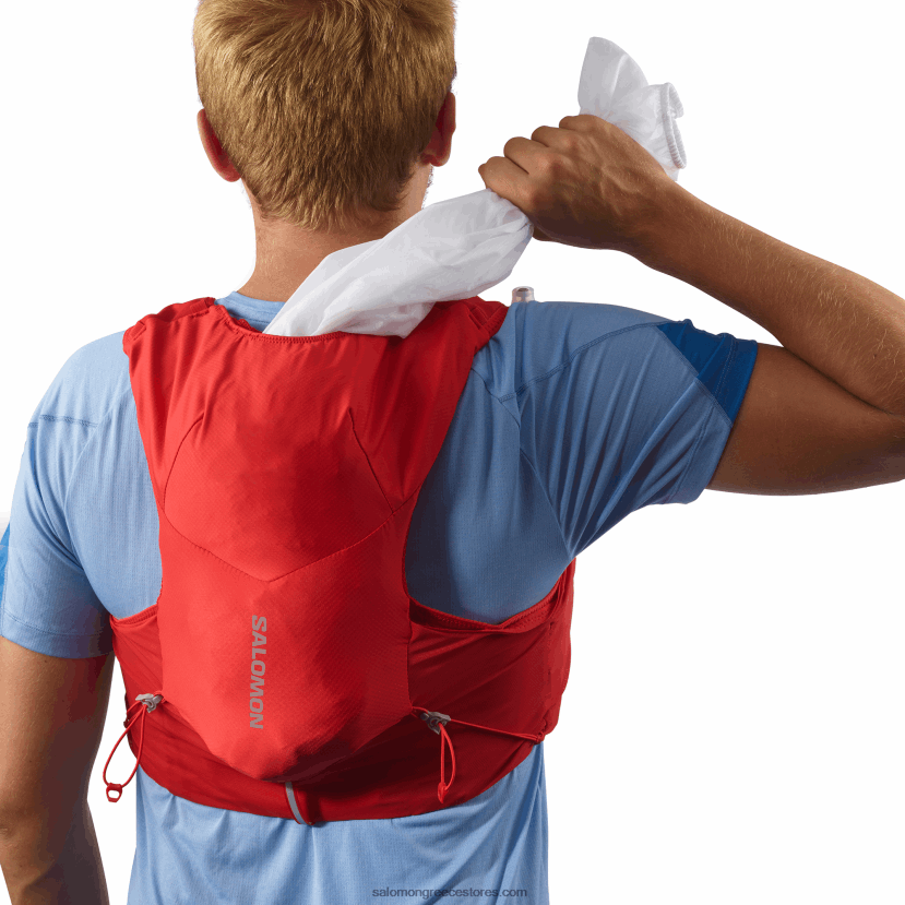 ανδρικό γιλέκο τρεξίματος με φιάλες που περιλαμβάνονται - adv skin 5 Salomon γκότζι μπέρι/έβενο DXFPHB320