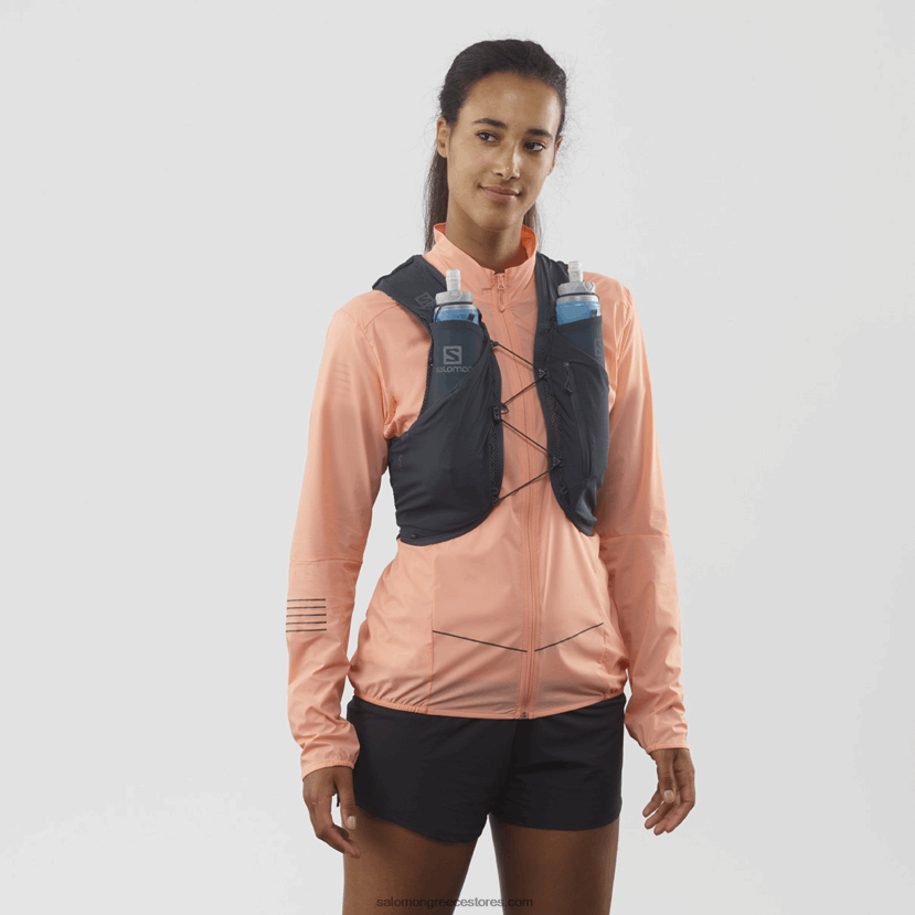 ανδρικό γιλέκο τρεξίματος με φιάλες που περιλαμβάνονται - adv skin 5 Salomon έβενος DXFPHB356