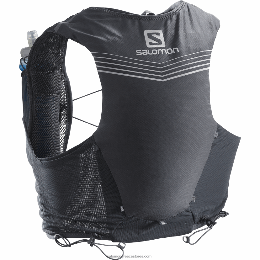 ανδρικό γιλέκο τρεξίματος με φιάλες που περιλαμβάνονται - adv skin 5 Salomon έβενος DXFPHB356