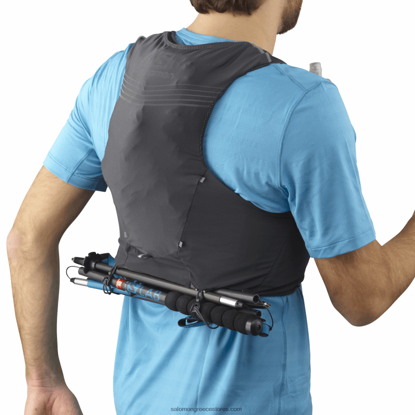 ανδρικό γιλέκο τρεξίματος με φιάλες που περιλαμβάνονται - adv skin 5 Salomon έβενος DXFPHB356