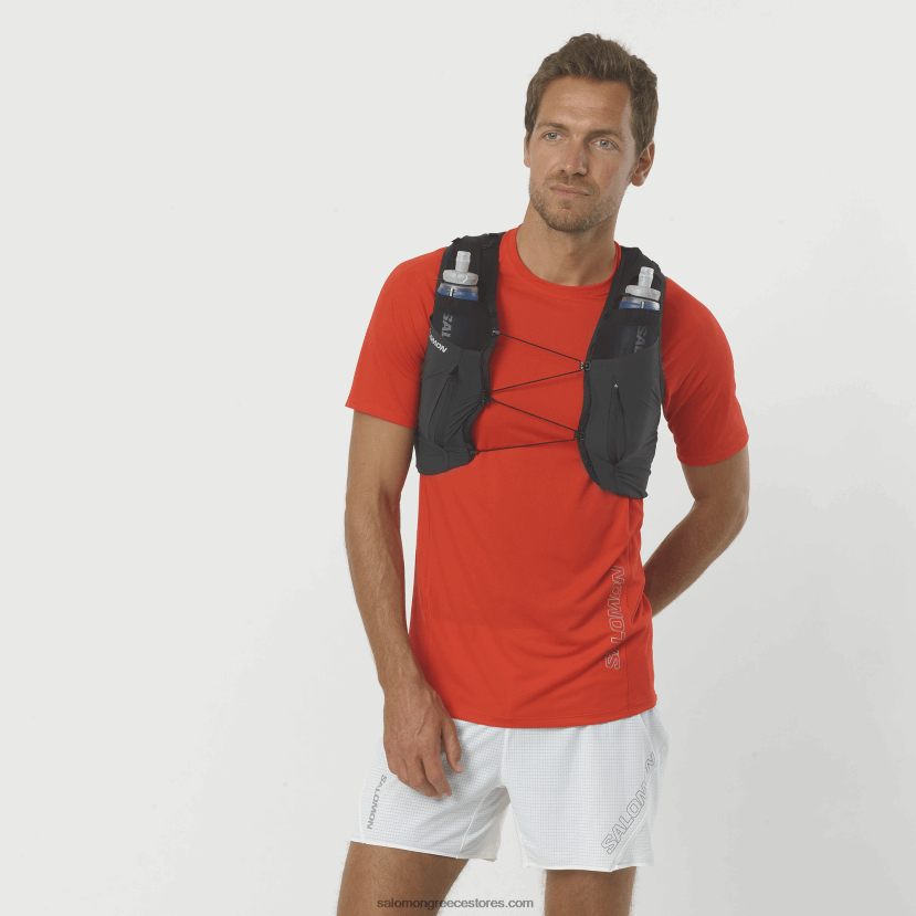 ανδρικό γιλέκο για τρέξιμο με φλάκες που περιλαμβάνονται - sense pro 10 Salomon μαύρο/έβενο DXFPHB341