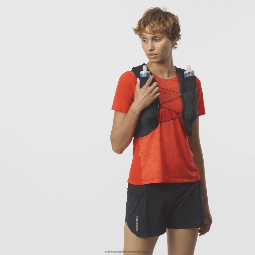 ανδρικό γιλέκο για τρέξιμο με φλάκες που περιλαμβάνονται - sense pro 10 Salomon μαύρο/έβενο DXFPHB341