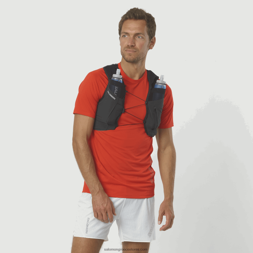 ανδρικό γιλέκο τρεξίματος με φλάκες που περιλαμβάνονται - sense pro 5 Salomon μαύρο/έβενο DXFPHB338