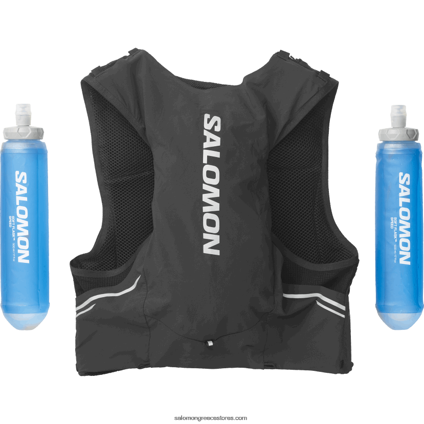ανδρικό γιλέκο τρεξίματος με φλάκες που περιλαμβάνονται - sense pro 5 Salomon μαύρο/έβενο DXFPHB338