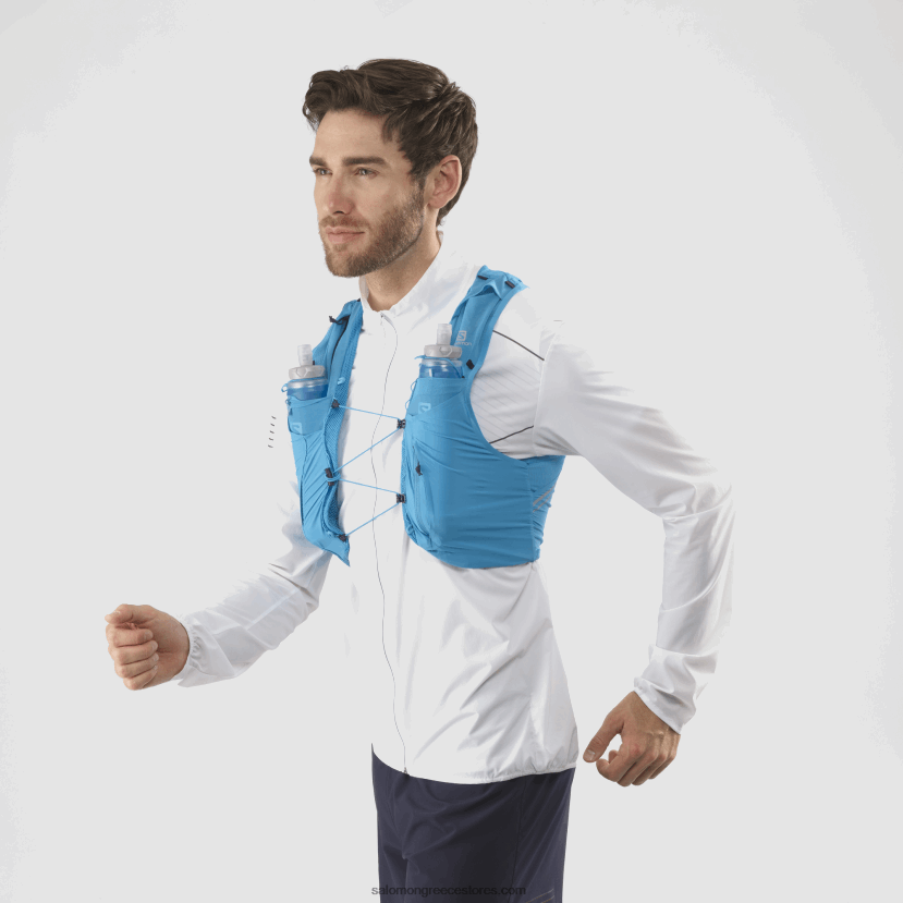 ανδρικό γιλέκο τρεξίματος με φλάκες που περιλαμβάνονται - sense pro 5 Salomon ωκεανός της Χαβάης/μαύρος DXFPHB340