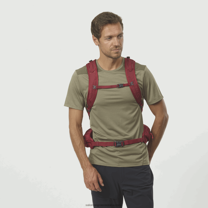 ανδρική καθημερινή τσάντα - trailblazer 30 Salomon πορτοκαλί αύρα/κόκκινο ποδηλασίας DXFPHB366