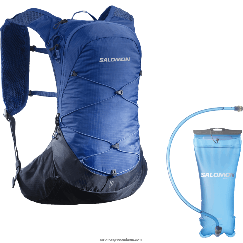 ανδρική τσάντα πεζοπορίας - κύστη xt 10 Salomon ναυτικό μπλε/λουλακί διάθεσης DXFPHB359