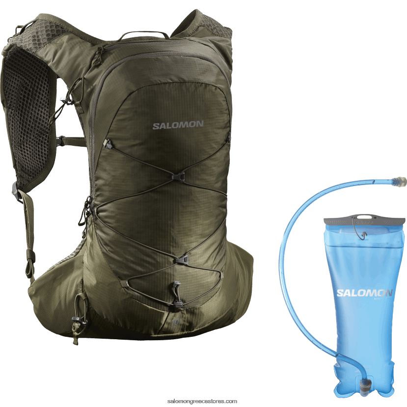 ανδρική τσάντα πεζοπορίας - κύστη xt 10 Salomon olive night/martini olive DXFPHB360