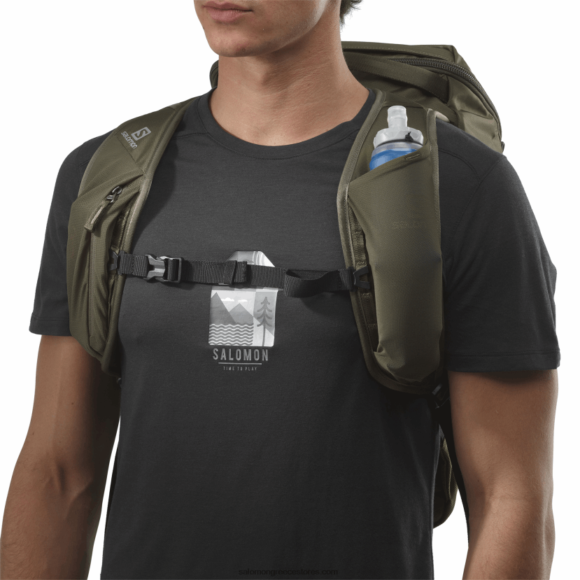 ανδρική τσάντα ταξιδιού - πακέτο outlife 20 Salomon martini olive/olive night DXFPHB404