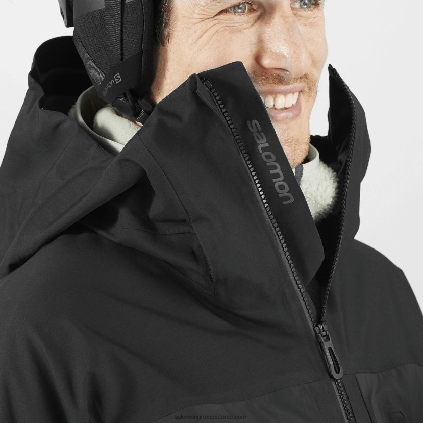 ανδρικό μπουφάν με κέλυφος - στάση μήκους 3 λίτρων Salomon βαθύ μαύρο DXFPHB550