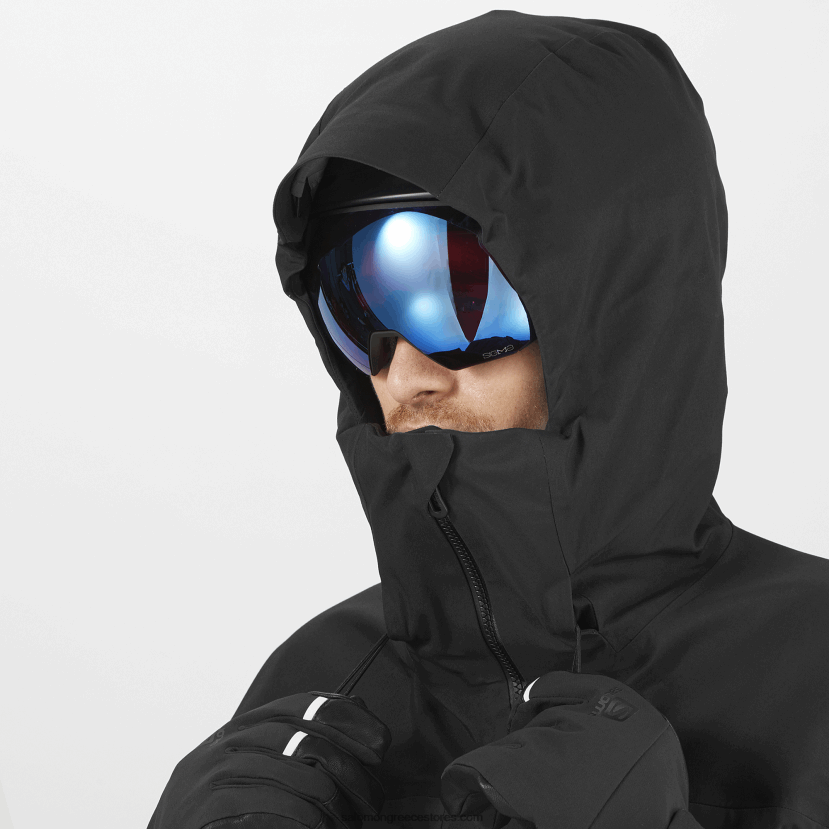 ανδρικό μπουφάν με κέλυφος - στάση μήκους 3 λίτρων Salomon βαθύ μαύρο DXFPHB550