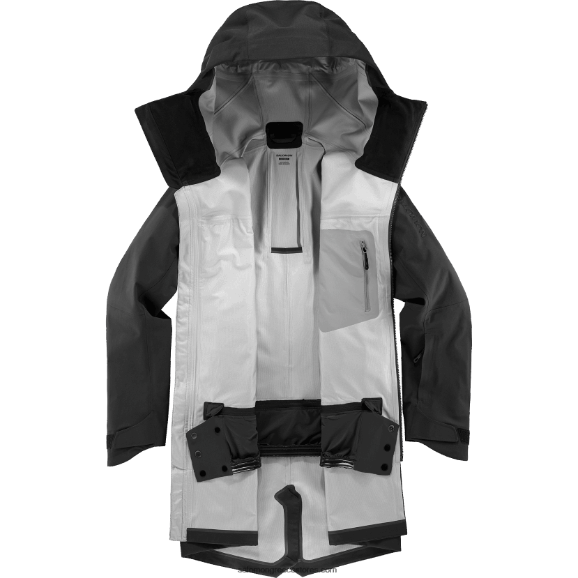 ανδρικό μπουφάν με κέλυφος - στάση μήκους 3 λίτρων Salomon βαθύ μαύρο DXFPHB550