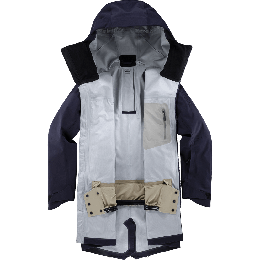 ανδρικό μπουφάν με κέλυφος - στάση μήκους 3 λίτρων Salomon νυχτερινός ουρανός/ψητό κάσιους DXFPHB551