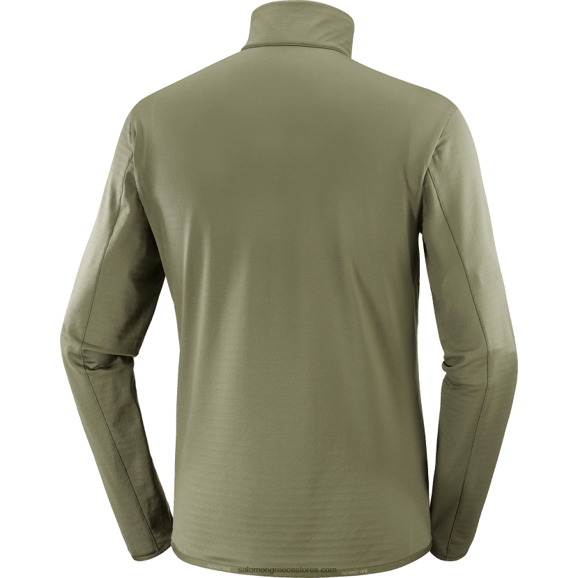 ανδρικό μισό φερμουάρ μεσαίο στρώμα - απαραίτητο ελαφρύ Salomon φύλλο σταφυλιού DXFPHB547