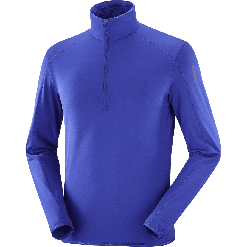 ανδρικό μισό φερμουάρ μεσαίο στρώμα - απαραίτητο ελαφρύ Salomon σερφάρω στο διαδίκτυο DXFPHB548