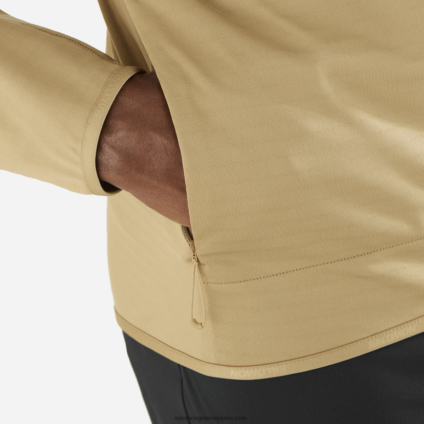 ανδρικό μπουφάν με φερμουάρ στο μεσαίο στρώμα - απαραίτητο ελαφρύ Salomon φαιοφύκη DXFPHB552