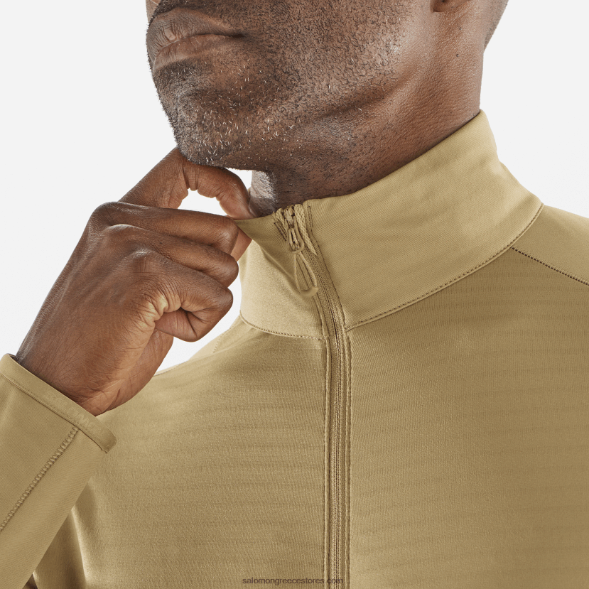 ανδρικό μπουφάν με φερμουάρ στο μεσαίο στρώμα - απαραίτητο ελαφρύ Salomon φαιοφύκη DXFPHB552