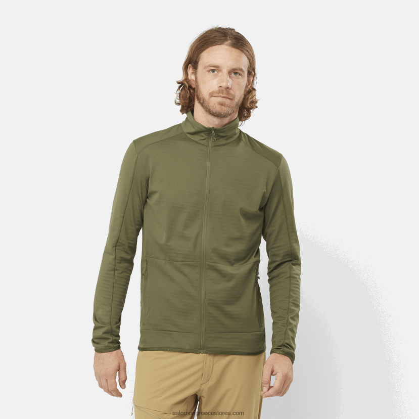 ανδρικό μπουφάν με φερμουάρ στο μεσαίο στρώμα - απαραίτητο ελαφρύ Salomon φύλλο σταφυλιού DXFPHB555