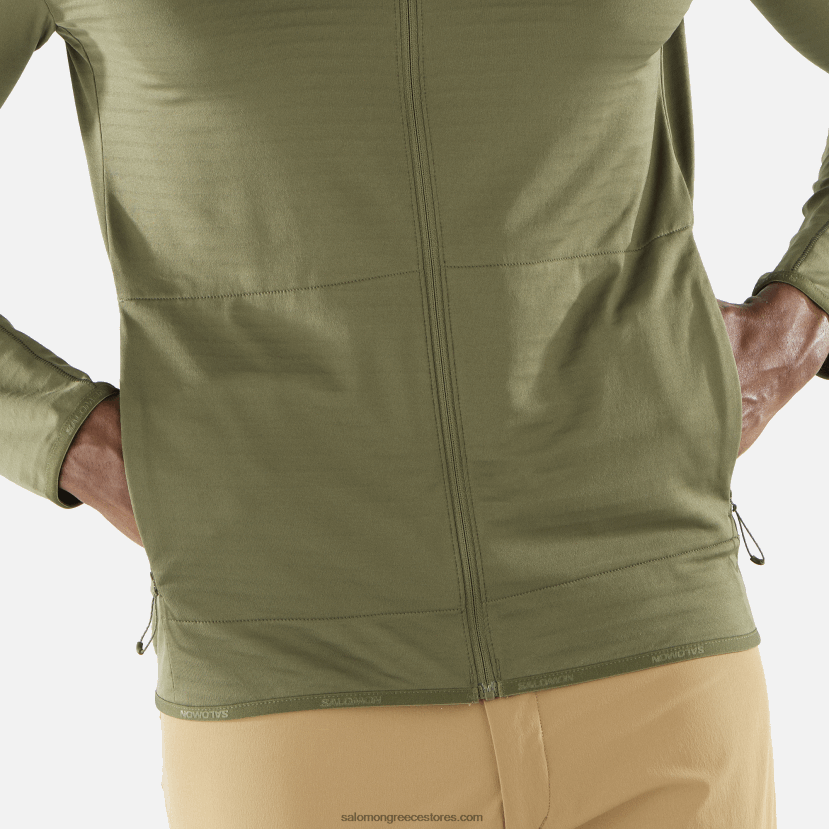 ανδρικό μπουφάν με φερμουάρ στο μεσαίο στρώμα - απαραίτητο ελαφρύ Salomon φύλλο σταφυλιού DXFPHB555