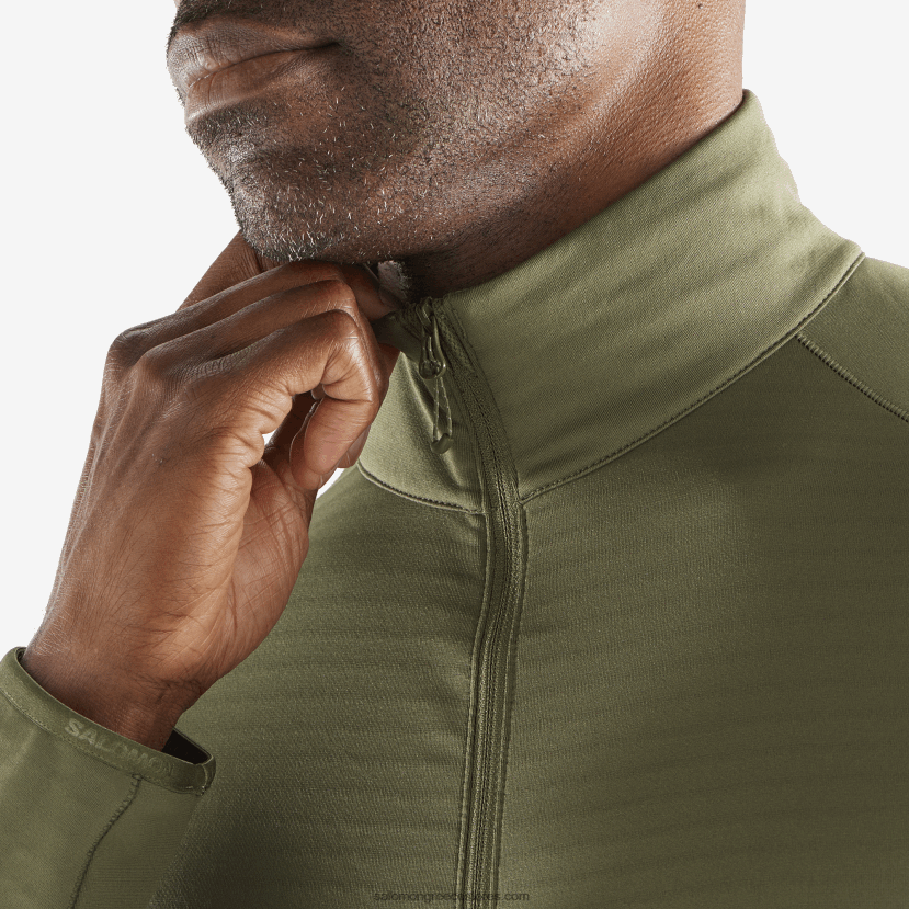 ανδρικό μπουφάν με φερμουάρ στο μεσαίο στρώμα - απαραίτητο ελαφρύ Salomon φύλλο σταφυλιού DXFPHB555