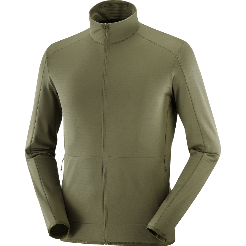 ανδρικό μπουφάν με φερμουάρ στο μεσαίο στρώμα - απαραίτητο ελαφρύ Salomon φύλλο σταφυλιού DXFPHB555