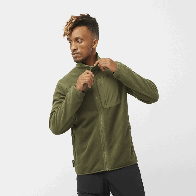 ανδρικό μπουφάν μεσαίο με φερμουάρ - περίγραμμα polartec Salomon φύλλο σταφυλιού DXFPHB534