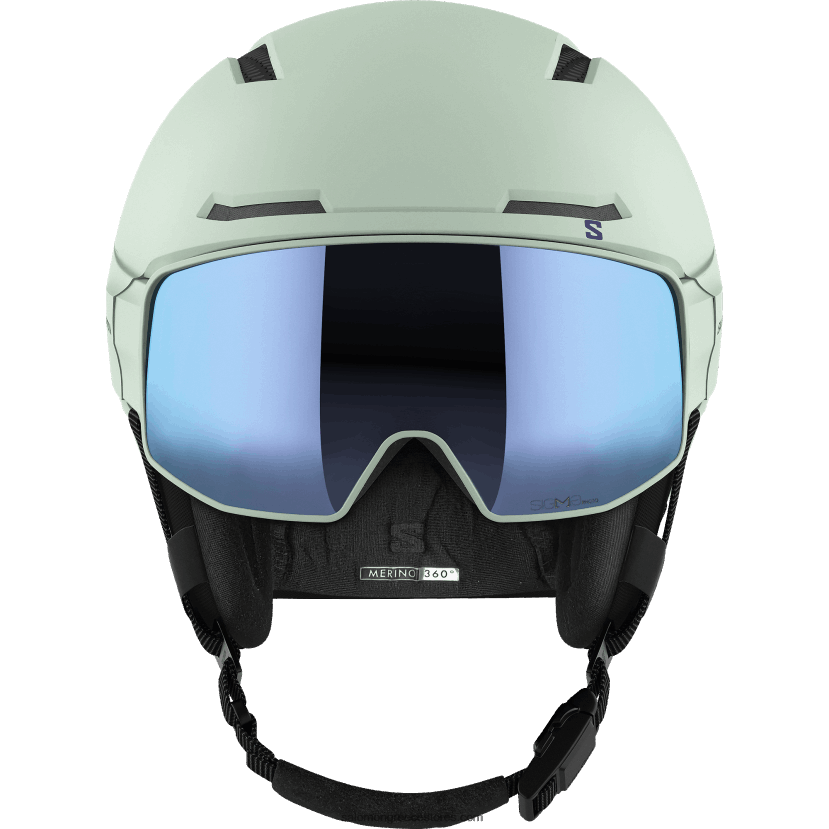 αντρικό κράνος - driver prime sigma photo mips Salomon λευκό/βρύα DXFPHB1272