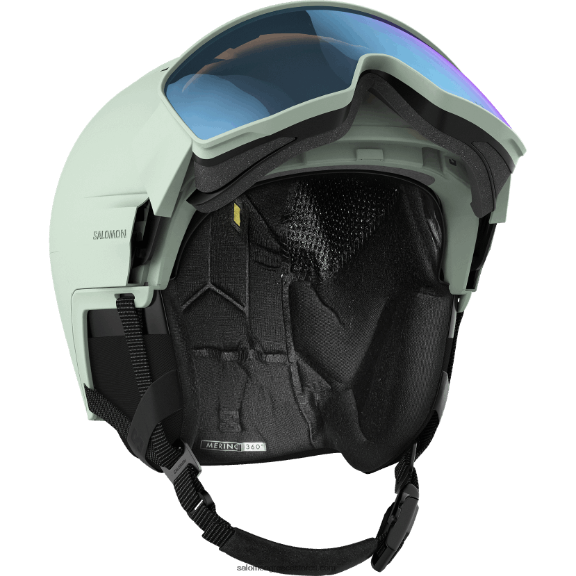 αντρικό κράνος - driver prime sigma photo mips Salomon λευκό/βρύα DXFPHB1272