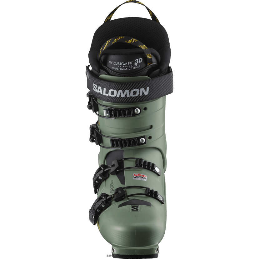 ανδρικές μπότες freeride - shift pro 100 at Salomon λαδιού πράσινο/μαύρο/ηλιακή ενέργεια DXFPHB1232