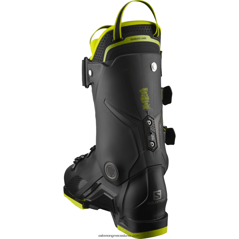 ανδρικές μπότες στην πίστα - s/pro mv 110 Salomon μαύρο/όξινο πράσινο/σκούρο ασημί μεταλλικά05 DXFPHB1231