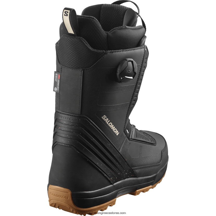 ανδρικές μπότες snowboard - malamute dual boa Salomon μαύρος DXFPHB582
