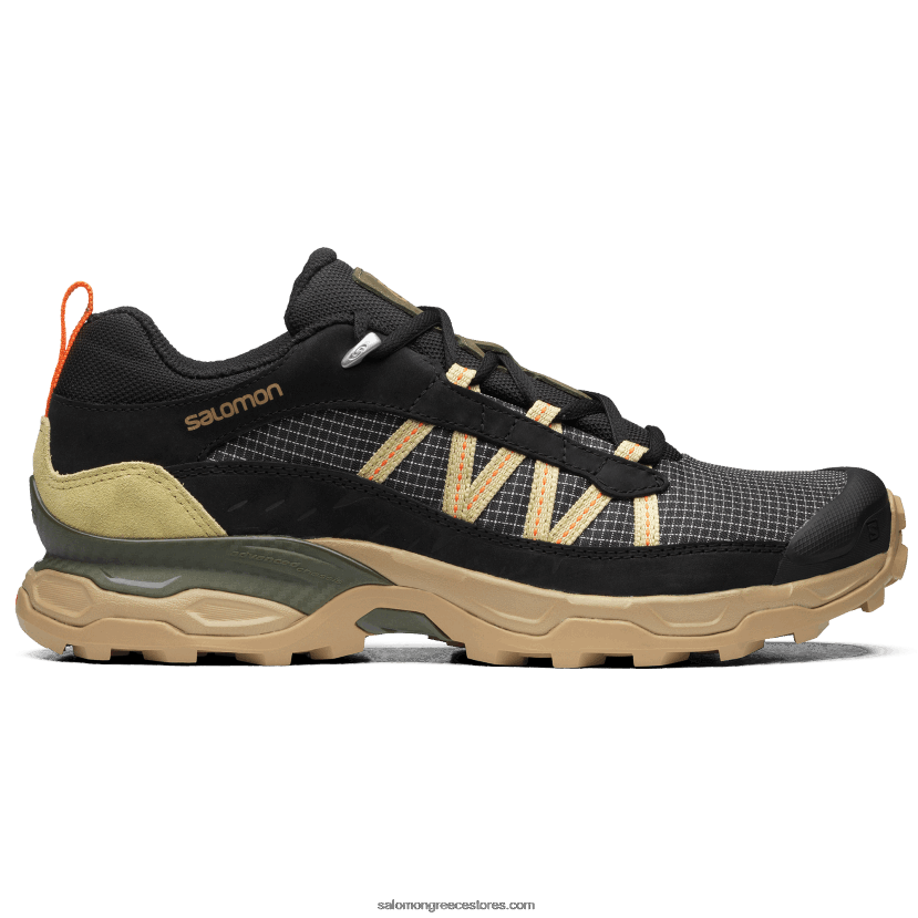 ανδρικά αθλητικά παπούτσια - στέγαστρο χαμηλό δέρμα Salomon μαύρο/φύκι/πράσο πράσινο DXFPHB170
