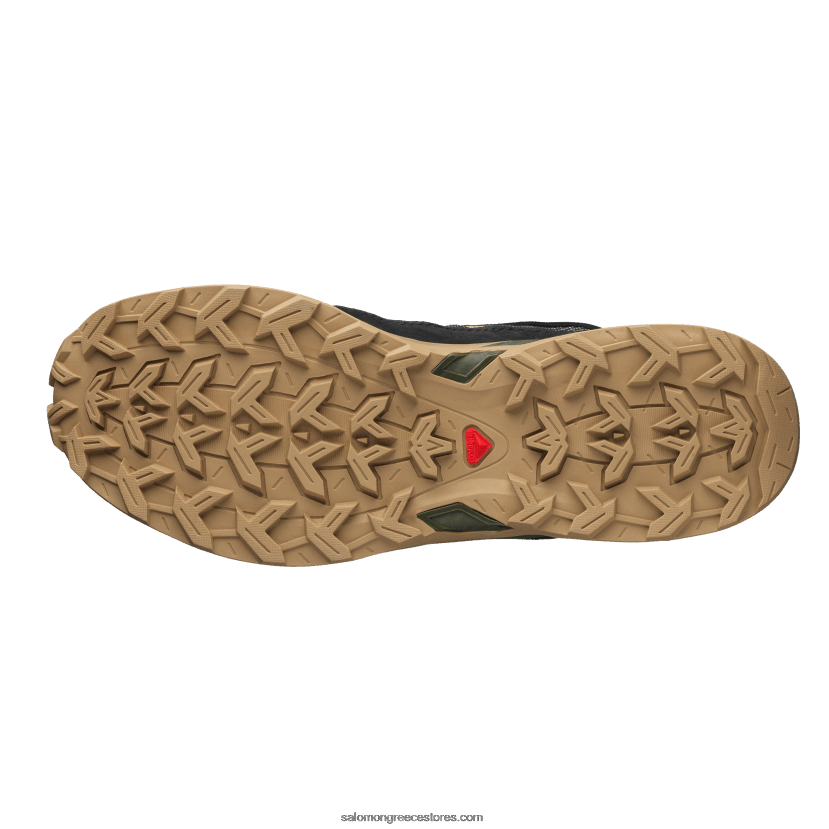 ανδρικά αθλητικά παπούτσια - στέγαστρο χαμηλό δέρμα Salomon μαύρο/φύκι/πράσο πράσινο DXFPHB170