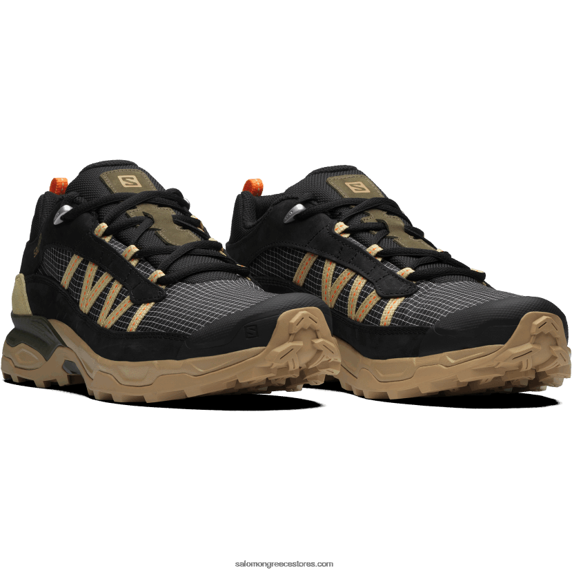 ανδρικά αθλητικά παπούτσια - στέγαστρο χαμηλό δέρμα Salomon μαύρο/φύκι/πράσο πράσινο DXFPHB170