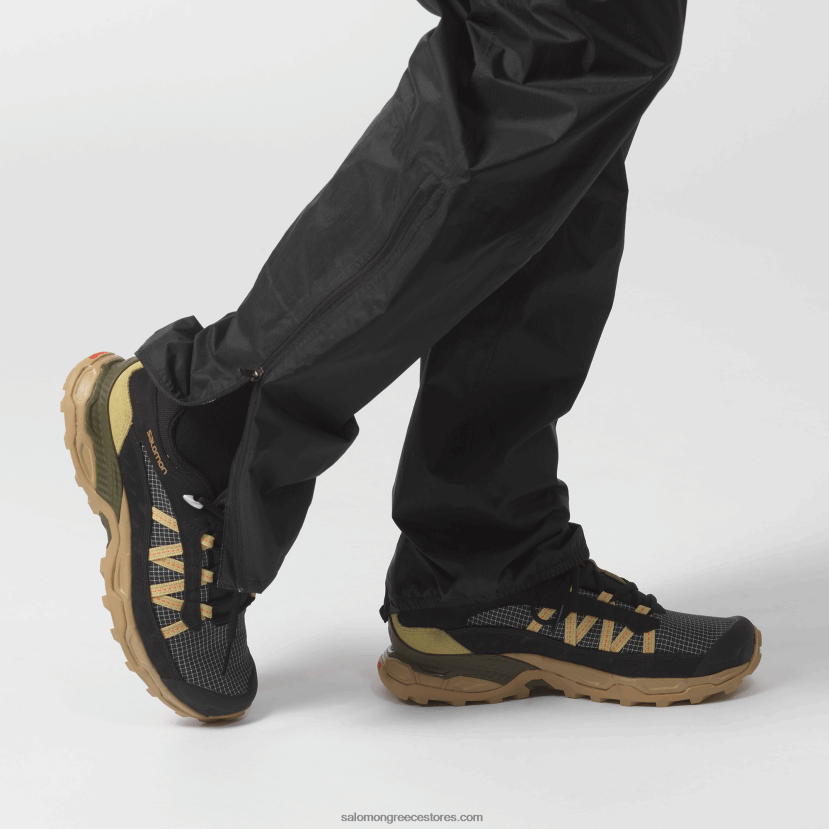 ανδρικά αθλητικά παπούτσια - στέγαστρο χαμηλό δέρμα Salomon μαύρο/φύκι/πράσο πράσινο DXFPHB170