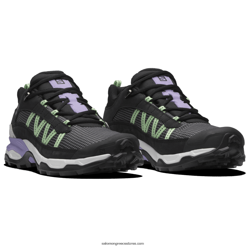 ανδρικά αθλητικά παπούτσια - στέγαστρο χαμηλό δέρμα Salomon μαύρο/άσπρο/πράσινο πατίνα DXFPHB172
