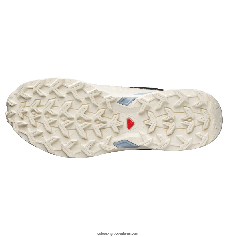 ανδρικά αθλητικά παπούτσια - στέγαστρο χαμηλό δέρμα Salomon δαμάσκηνο σοκολάτας/πάγος βανίλιας/μπλε ζεν DXFPHB173
