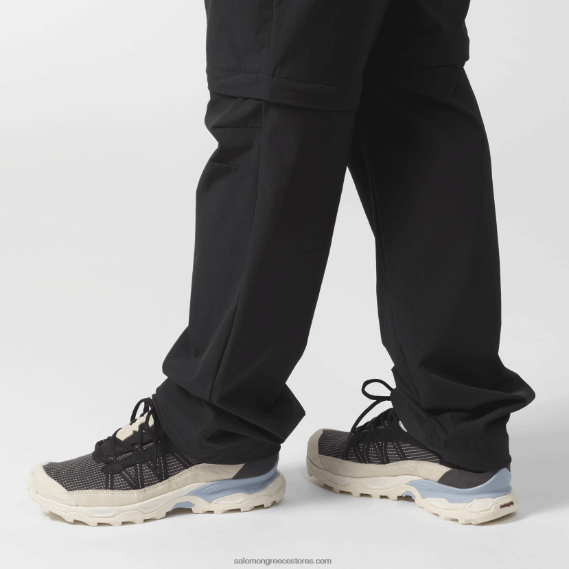 ανδρικά αθλητικά παπούτσια - στέγαστρο χαμηλό δέρμα Salomon δαμάσκηνο σοκολάτας/πάγος βανίλιας/μπλε ζεν DXFPHB173